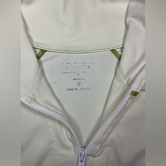 Athleta pale green running 1/4 zip long sleeved shirt sz small - Picture 2 of 8